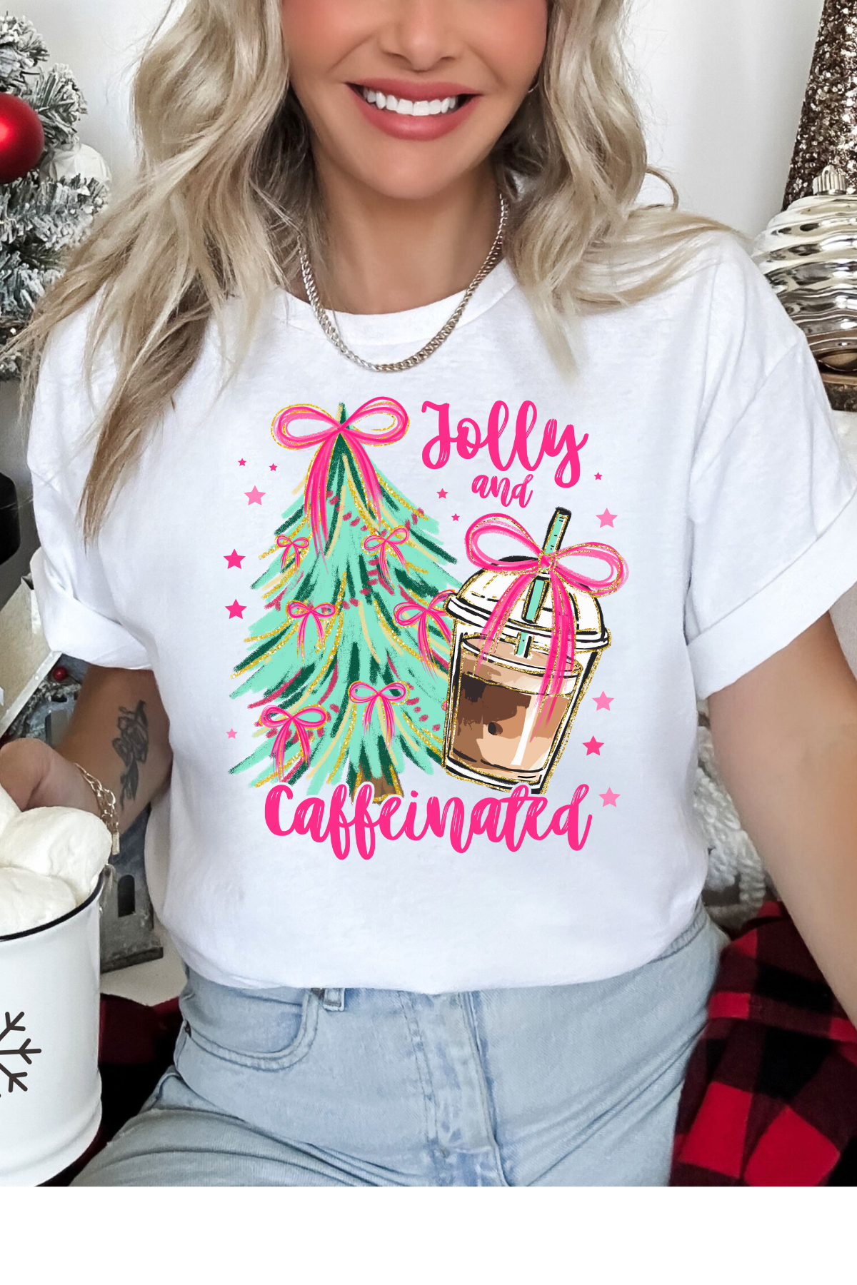 Be Jolly & Caffeinated Graphic Tee